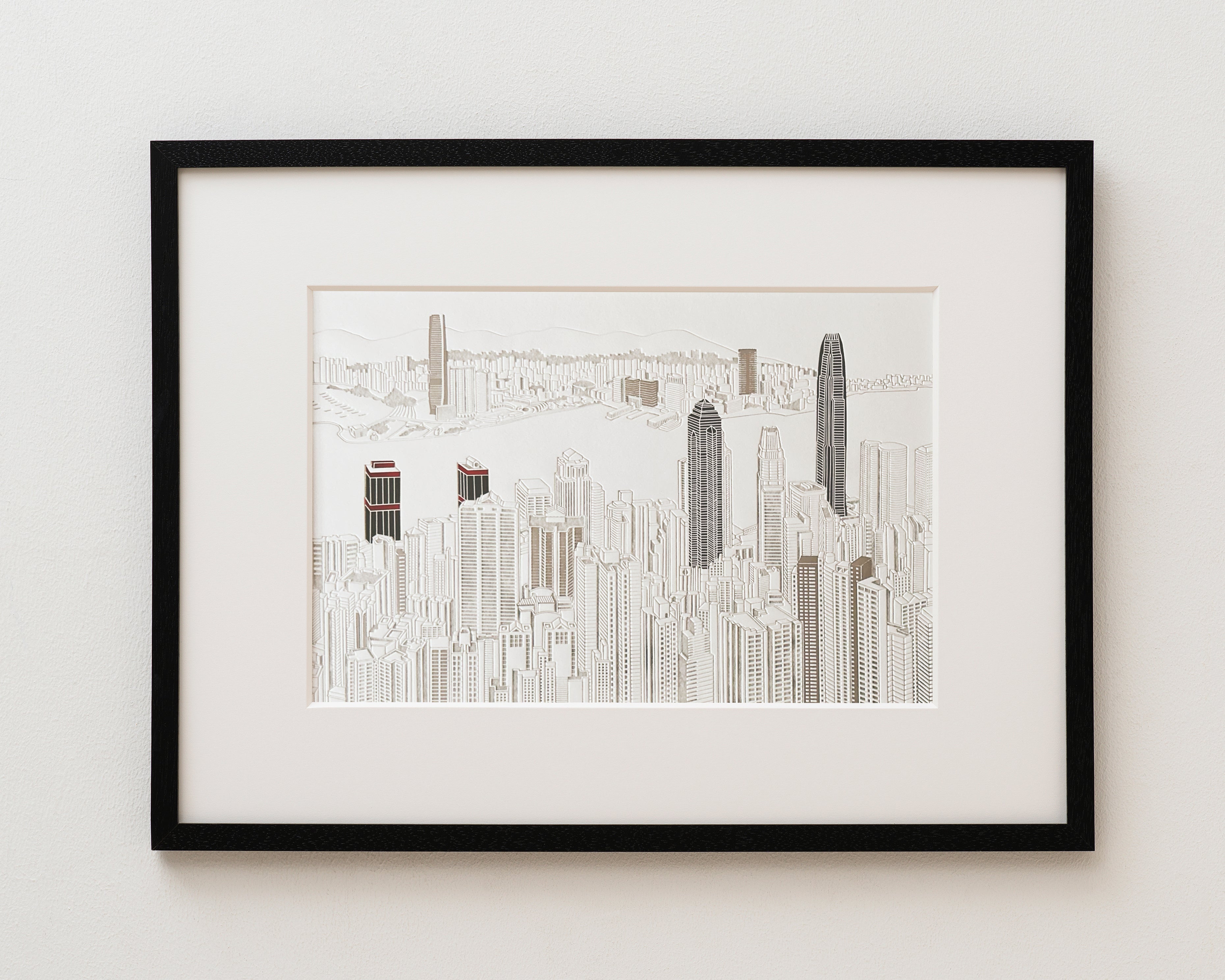 絵画 Farewell my HK Pawn - Kiyoko Yamaguchi Hong Kong Wall Art | Victoria Harbour from The Peak – Large